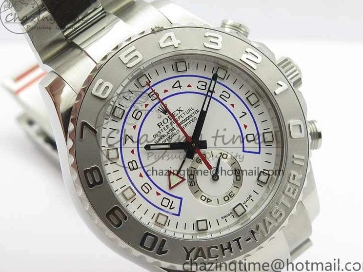 MiroTime 1218 Breathable YachtMaster II 116689 SS JF 1:1 Best Edition White Dial Blue On SS Bracelet A 3578